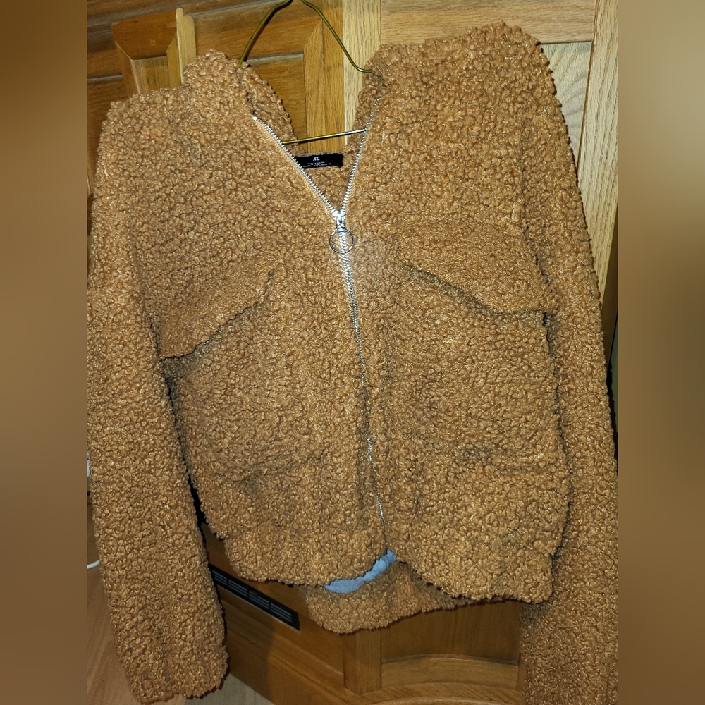 Hurley crop sherpa jacket xl